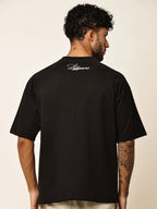 BLACK DICEY RAGLAN TEE