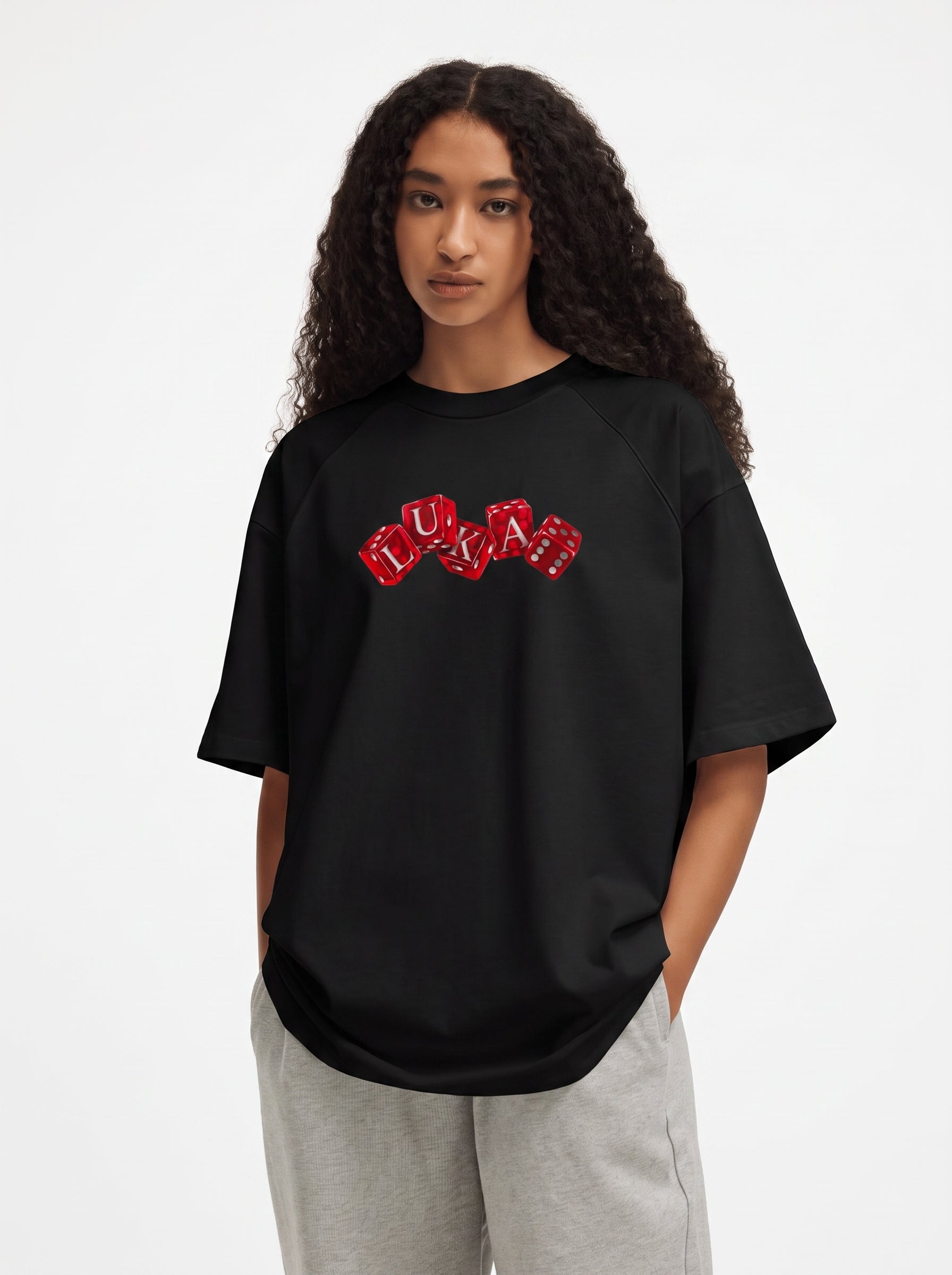 WOMEN'S OVERSIZED DICEY TEE